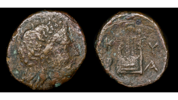 027 CIRENE (Cirenaica) MAGAS 282-261 a.C. AE UNIDAD CIRENE (Cirenaica) MAGAS 282-261 a.C. AE UNIDAD