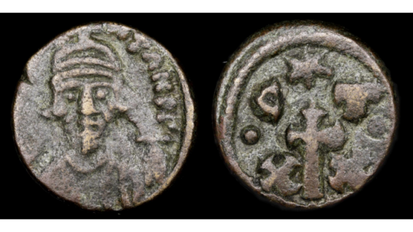 CONSTANTE II 641-66d.C., AE 1/2 Follis, Cartago