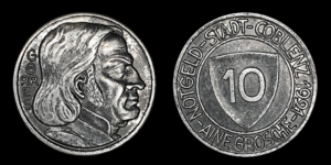 REPUBLICA DE WEIMAR, NOTGELD / COBLENZ 1919-1933d.C., 10 Pfennig