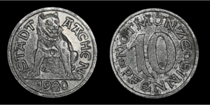 REPUBLICA DE WEIMAR, NOTGELD / AACHEN 1919-1933d.C., 10 Pfennig