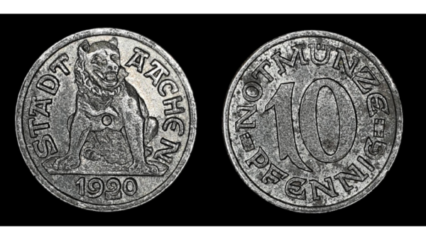 REPUBLICA DE WEIMAR, NOTGELD / AACHEN 1919-1933d.C., 10 Pfennig