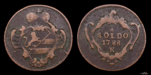 GORIZIA, GIUSEPPE II 1780-1790d.C., AE 1 Soldo