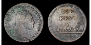 NAPOLES, FERNANDO IV, CU 6 Tornesi