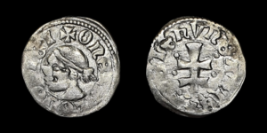 HUNGRIA, LUDWIGI 1370-1382d.C., AR Denar