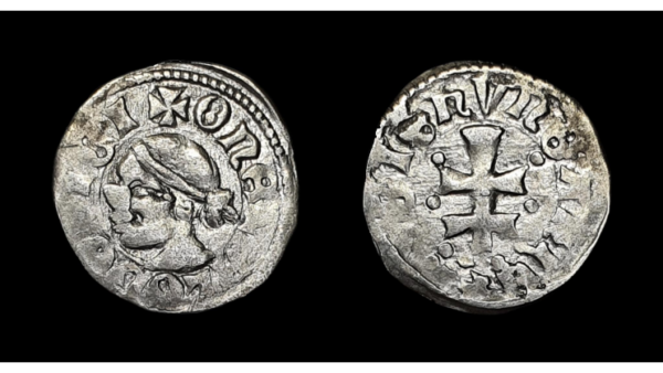 HUNGRIA, LUDWIGI 1370-1382d.C., AR Denar