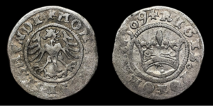 POLONIA, SIGISMUNDO I “el viejo” 1506-1548d.C., AR ½ Groschen