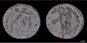 SEVERO II como Cesar 305-306d.C., AE 1/4 Follis, Siscia