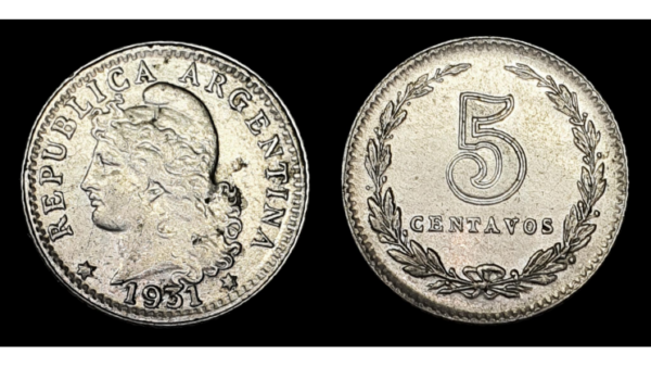 SERIE NIQUELES, CU-NI 5 CENTAVOS 1931