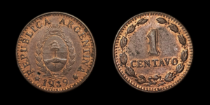 SERIE COBRES, Cu 1 Centavo 1939