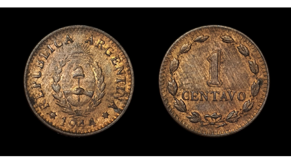 SERIE COBRES, Cu 1 Centavo 1944 