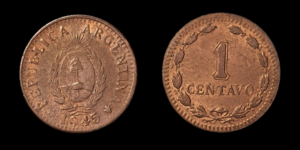 SERIE COBRES, Cu 1 Centavo 1945