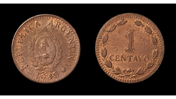 SERIE COBRES, Cu 1 Centavo 1945
