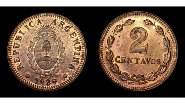 SERIE COBRES, Cu 2 Centavos 1939 