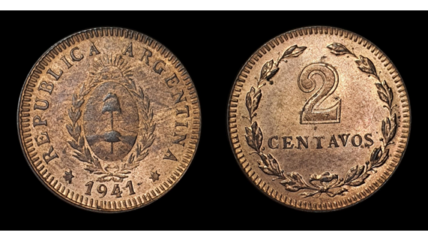 SERIE COBRES, Cu 2 Centavos 1941
