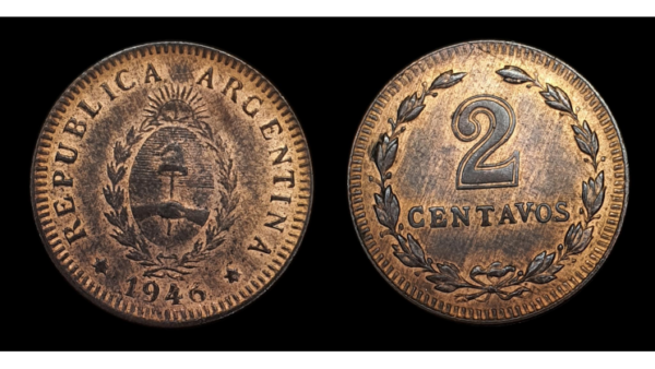 SERIE COBRES, Cu 2 Centavos 1946