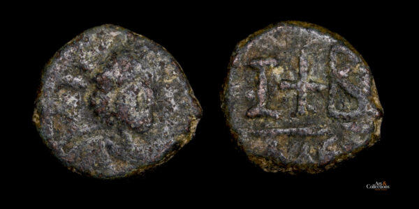 JUSTINO I 518-527d.C., AE 12 Nummi, Cartago