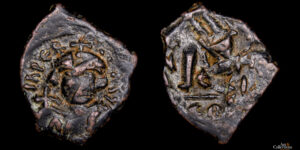 HERACLIO 610-641d.C. AE Follis, sobreacuñado
