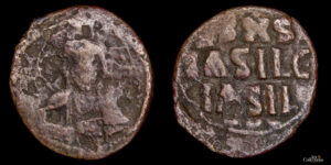 Series anónimas CLASE D 1042-1055d.C., AE Follis, Constantinopla