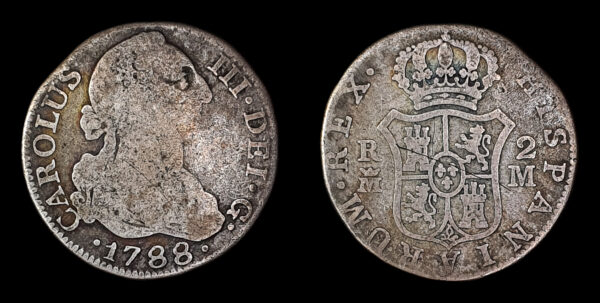 ESPAÑA, CARLOS III 1759-1788d.C., 2 Reales, Madrid