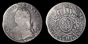 LUIS XV 1715-1774d.C., 1 Ecu, La Rochelle