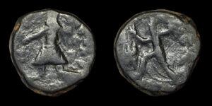 KANISHKA I  128-150d.C., AE Tetradracma, Taxila