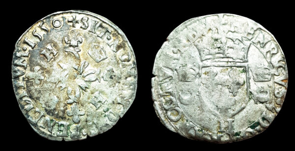 HENRY II 1547-1559d.C., AR Douzain,  La Rochelle