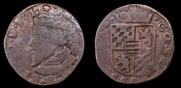 FERNANDO DE BAVIERA 1612-1650d.C., AE 1 LIARD "Aidant"