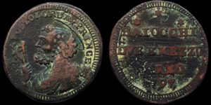 PIO VI 1775-1799d.C., FERMO, AE 2 1/2 Baiocchi