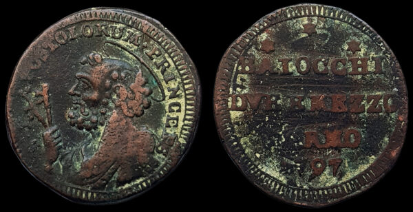 ME_26-013 PIO VI 1775-1799d.C., FERMO, AE 2 1/2 Baiocchi