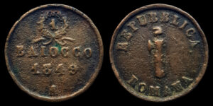 ESTADOS PAPALES, ANCONA, AE 1 Baiocco