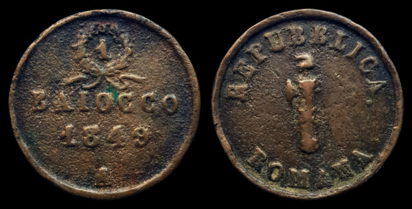ESTADOS PAPALES, ANCONA, AE 1 Baiocco