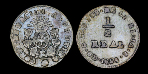 LA RIOJA, AR 1/2 Real 1854