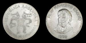 CATAMARCA, AR Medalla monetaria 1 Esquiú 1990