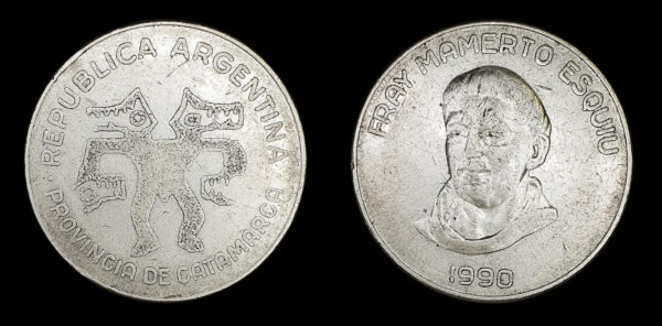 CATAMARCA, AR Medalla monetaria 1 Esquiú 1990