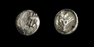 MG_0066 ASIA MENOR, CARIA - AR HEMIOBOLO 400-340a.C.