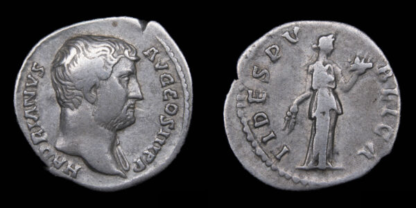 ADRIANO 117-138d.C. AR Denario, Roma