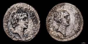 TRIUVIROS - MARCO & LUCIO ANTONIO, AR Denario, Efesos