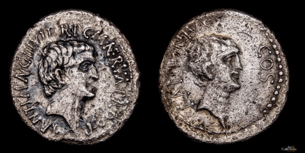 TRIUVIROS - MARCO & LUCIO ANTONIO, AR Denario, Efesos