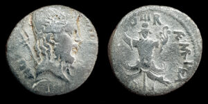 SEXTO POMPEYO 42-40a.C., AR DENARIO, Sicilia