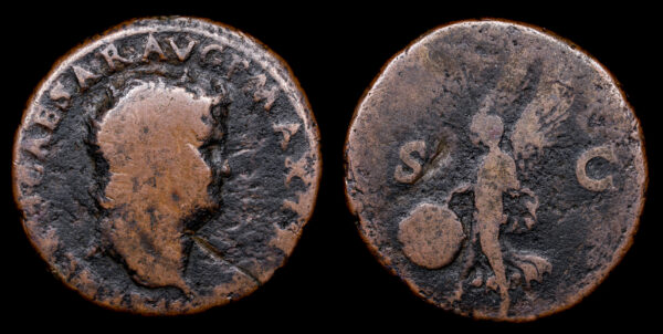 NERON 54-68d.C., AE AS, Lyon