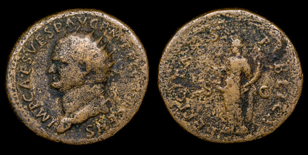 VESPASIANO 69-79d.C., AE Dupondio, Roma