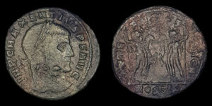MAJENCIO 306-312d.C., AE Follis, Ostia