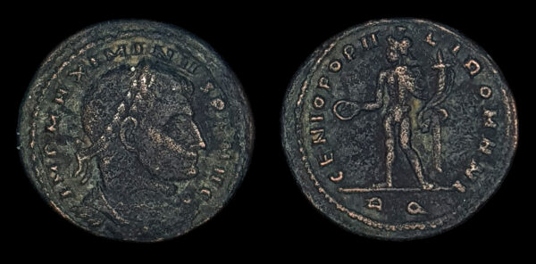 MAXIMINO DAIA 305-313d.C., Follis, Roma
